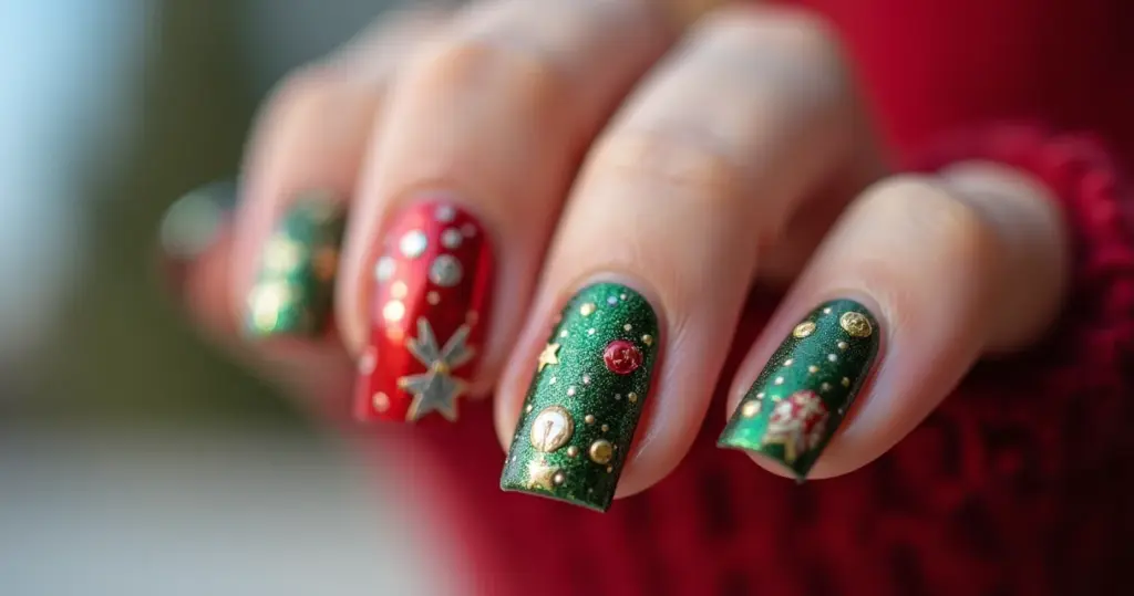 7 Ideias de Decoração de Unha para o Natal 2026: Brilhe! 7 Ideias de Decoração de Unha para o Natal 2026: Brilhe!