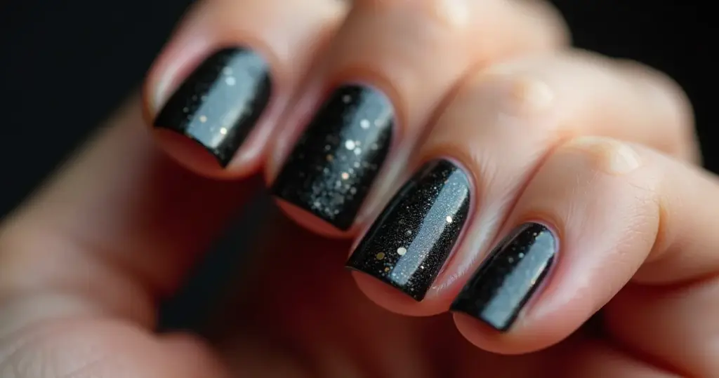 5 Segredos da Filha Única Luxo Unha Preta Decorada