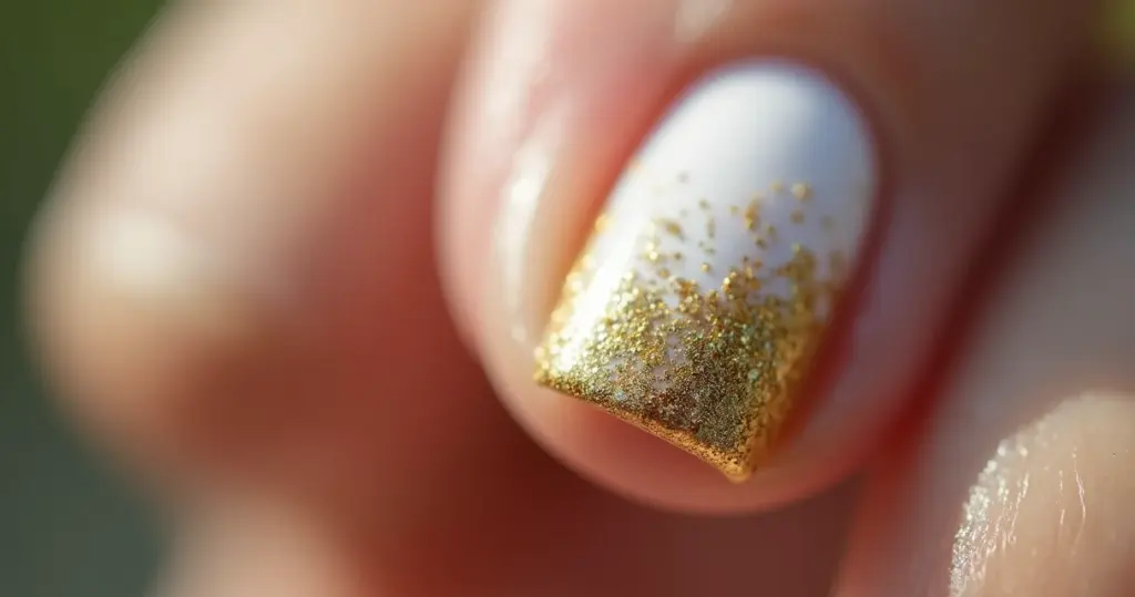 Unha Branca com Glitter Dourado: O Segredo para Brilhar em 2026