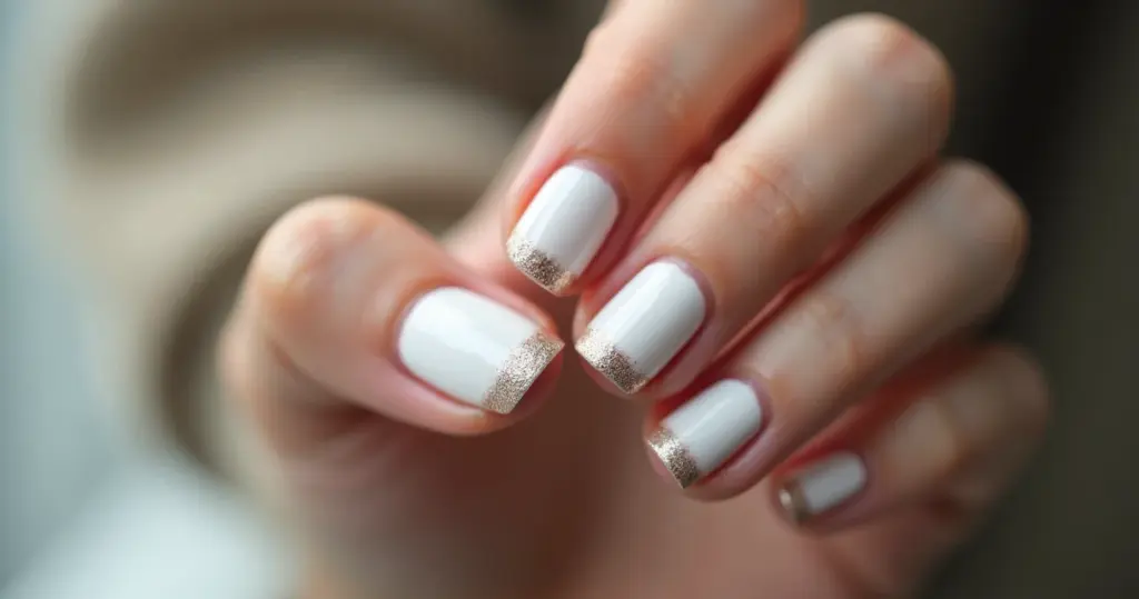 7 Segredos da Unha Branca c/ Glitter na Ponta que o Mercado Esconde
