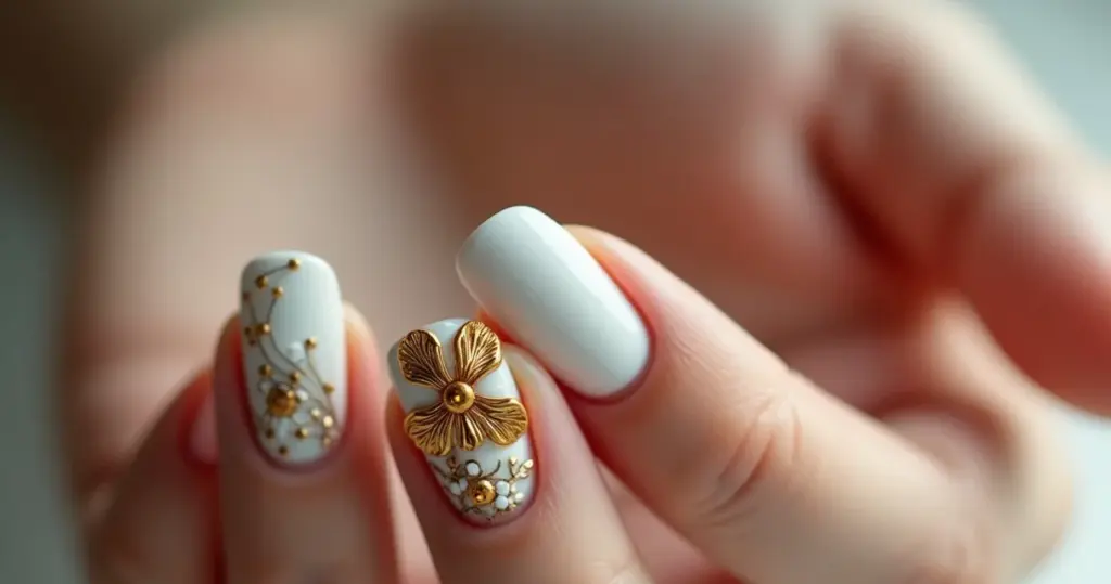 Unha de gel branca decorada: 7 segredos de designer revelados