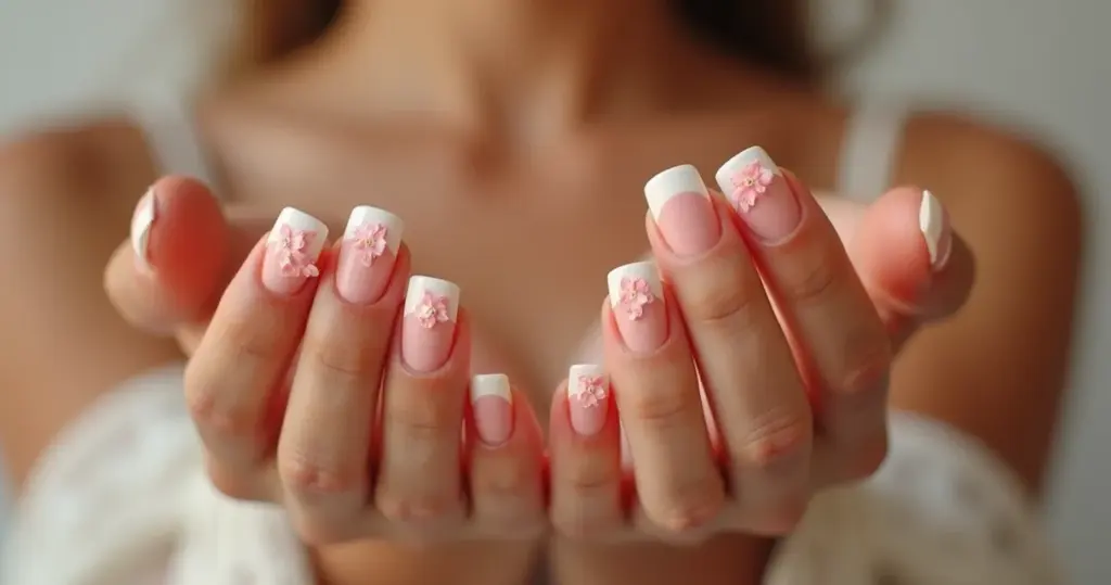 Unha de gel decorada delicada francesinha: o segredo [Passo a Passo]