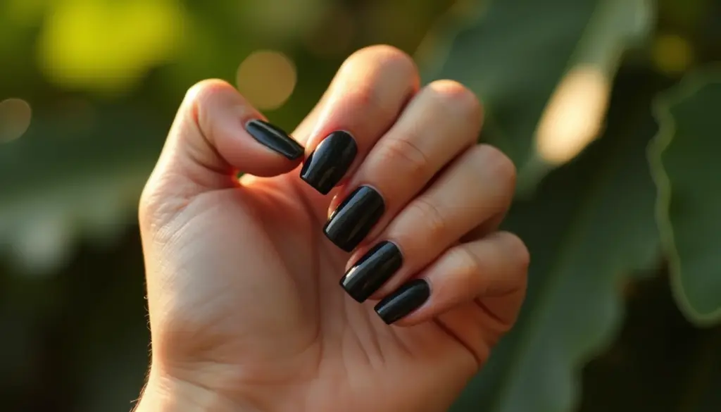 Unha de gel decorada delicada preta: O segredo das unhas que encantam! Unha de gel decorada delicada preta: O segredo das unhas que encantam!