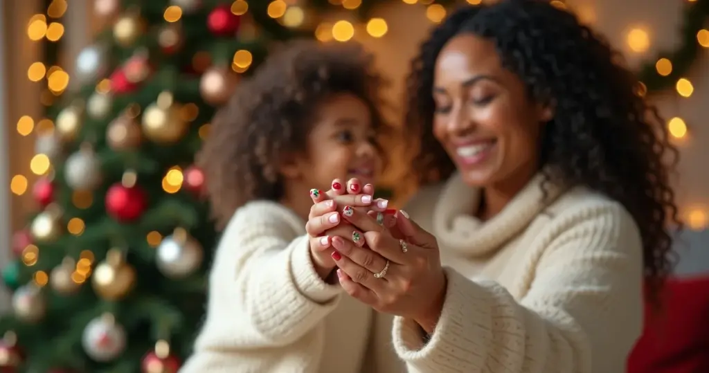 45 Ideias de Unha de Natal Infantil: Transforme a Festa com Magia