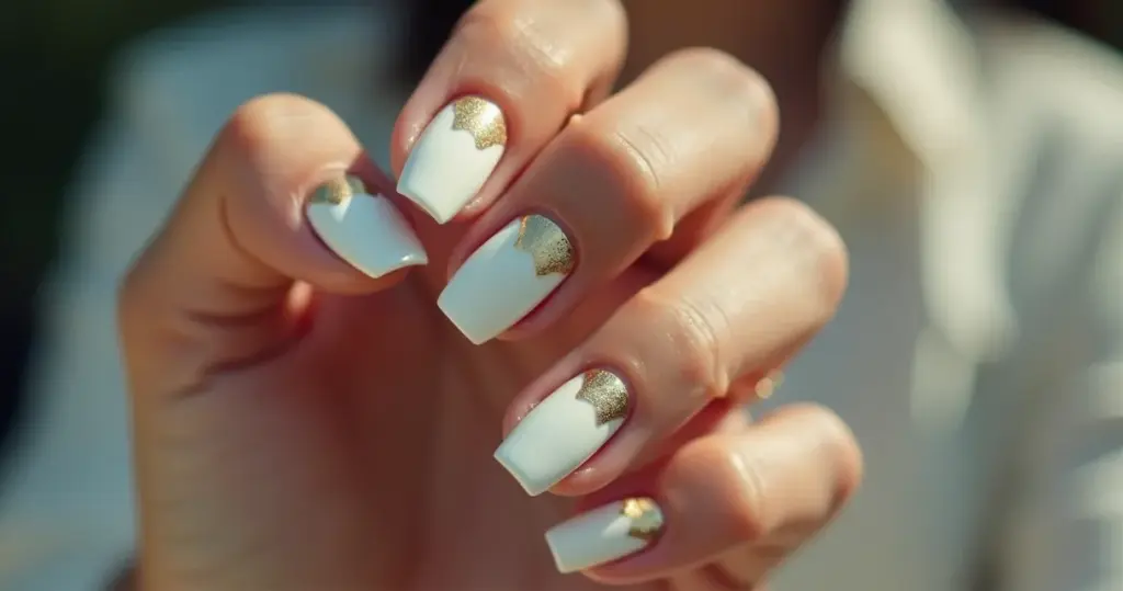 5 Dicas de Unha Decorada Branca e Dourada para 2026 5 Dicas de Unha Decorada Branca e Dourada para 2026