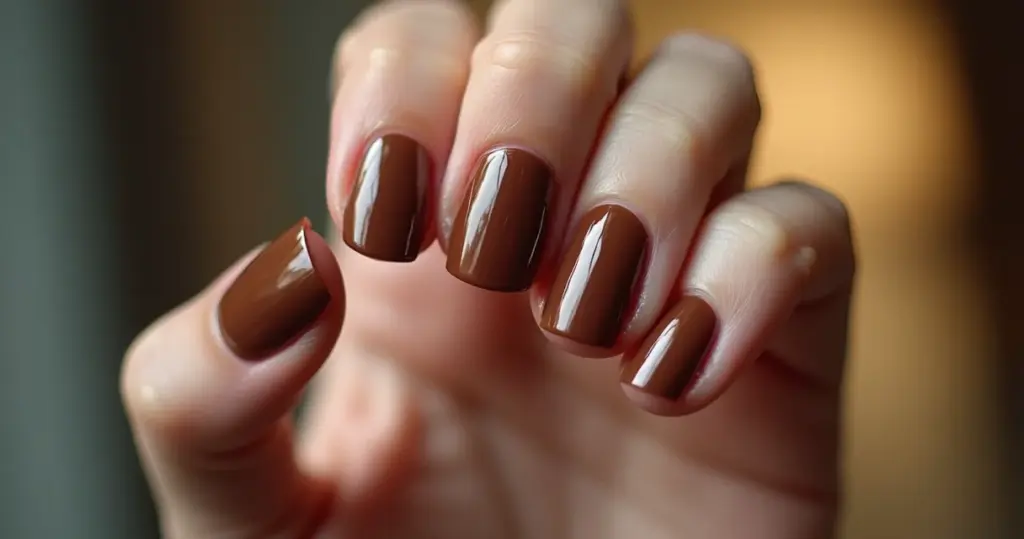 Unha em Gel Decorada Marrom: O Novo Preto Sofisticado Unha em Gel Decorada Marrom: O Novo Preto Sofisticado