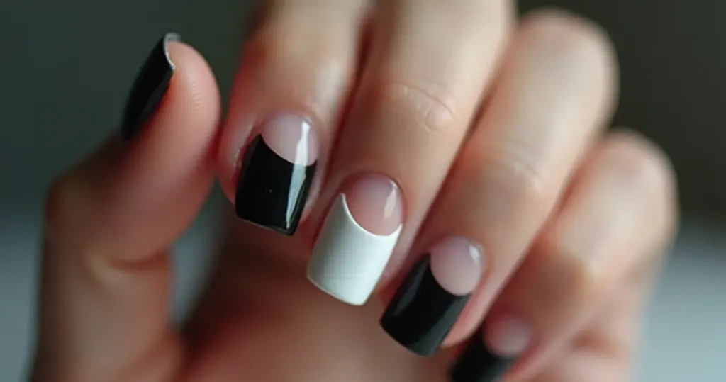 Unha em Gel Preta e Branca: O Clássico que Transforma seu Look Unha em Gel Preta e Branca: O Clássico que Transforma seu Look