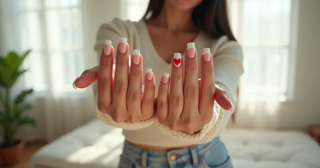 15 Ideias de Unha Francesinha com Coração que Vão Virar seu Novo Obsessão