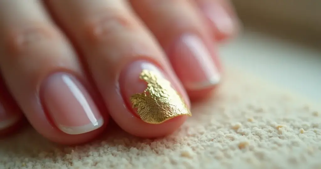 Unha Francesinha com Folha de Ouro: Luxo e Elegância em 2026