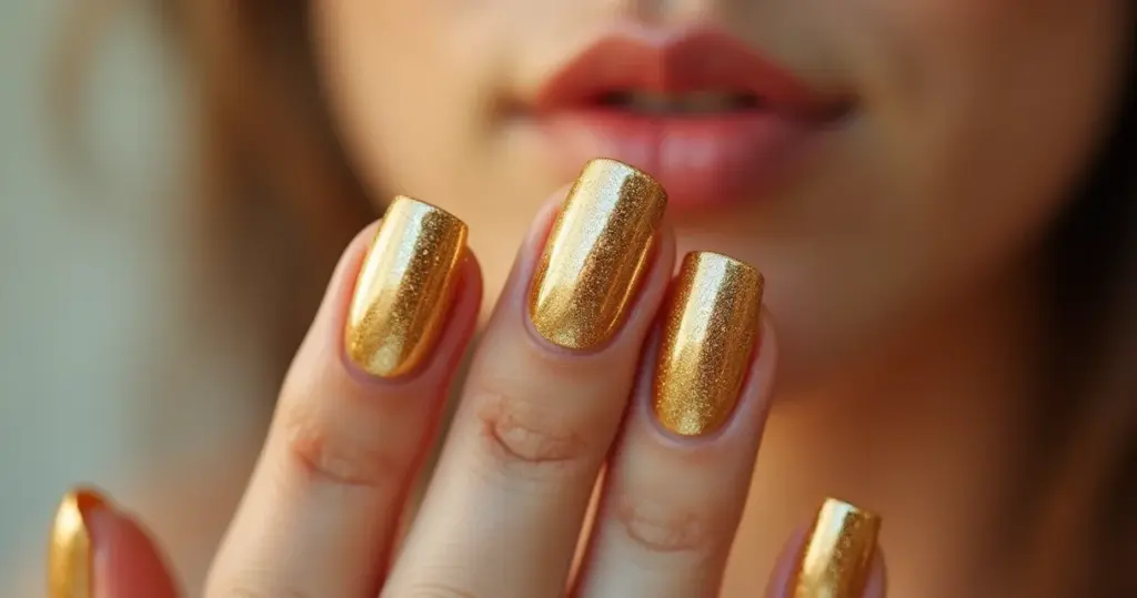 Unha Gold: O Brilho Dourado Que Transforma Seu Look! Unha Gold: O Brilho Dourado Que Transforma Seu Look!