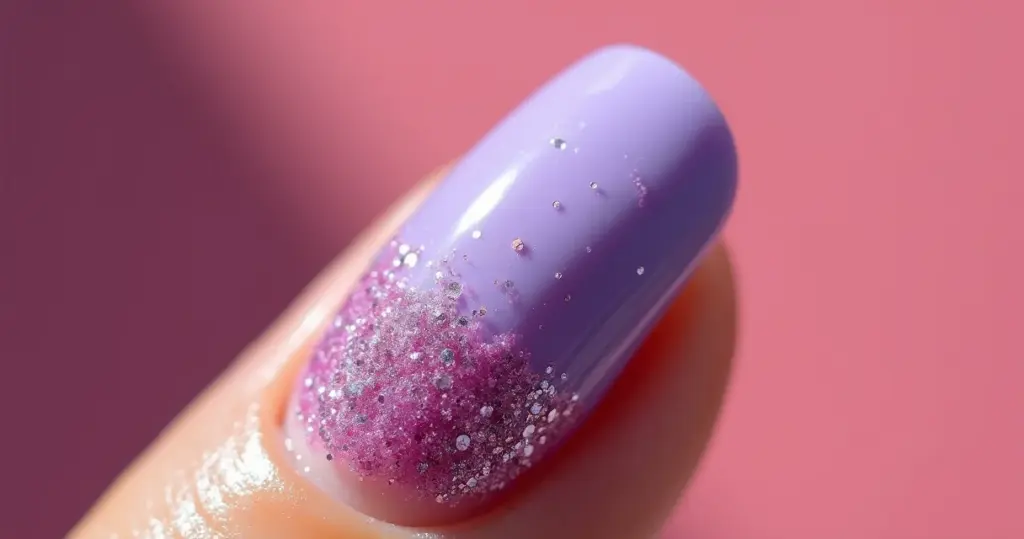 Unha lilás com glitter: 7 ideias que vão te surpreender!