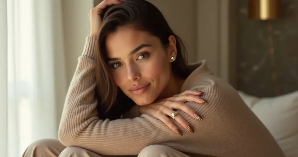 7 Ideias de Unha Marrom com Dourado para o Luxo Silencioso de 2026