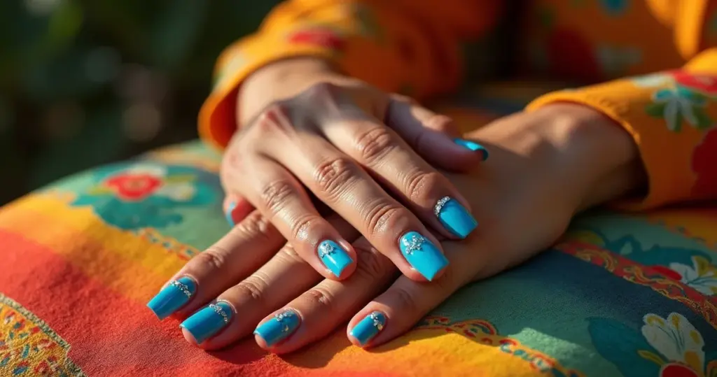 45 Ideias de Azul Azul Decoração de Unha Que Vão Arrasar Seu Visual