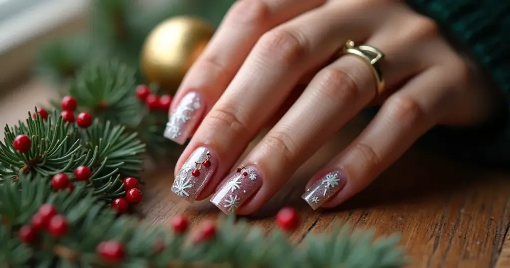 25 Ideias de Decoração de Natal Unha: Do Clássico ao 3D