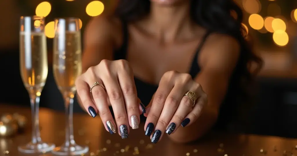 17 Ideias de Decoração de Unha Ano Novo Que Duram Até 15 Dias