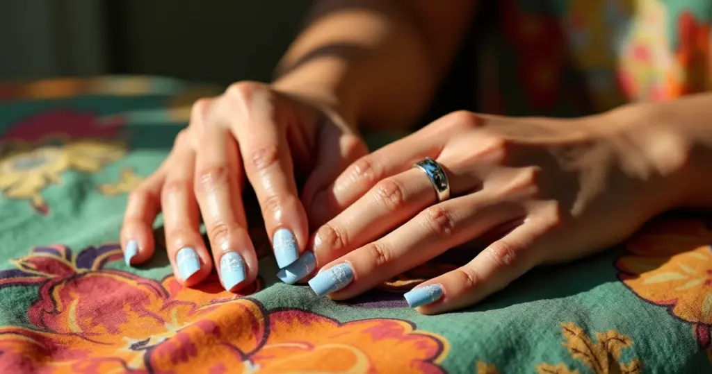 25 Ideias de Decoração de Unha Azul Claro Que Vão Virar Seu Cartão de Visita