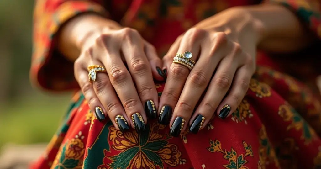 15 Ideias de Decoração de Unha na Cor Preta para 2026