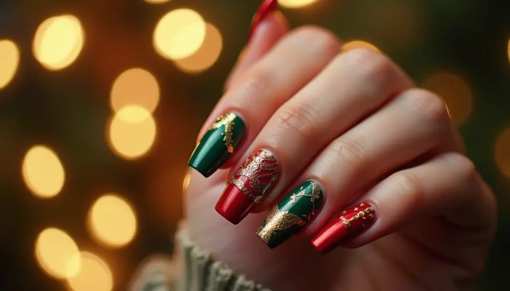 87 Ideias de Decoração de Unha para Natal que Você Vai Amar