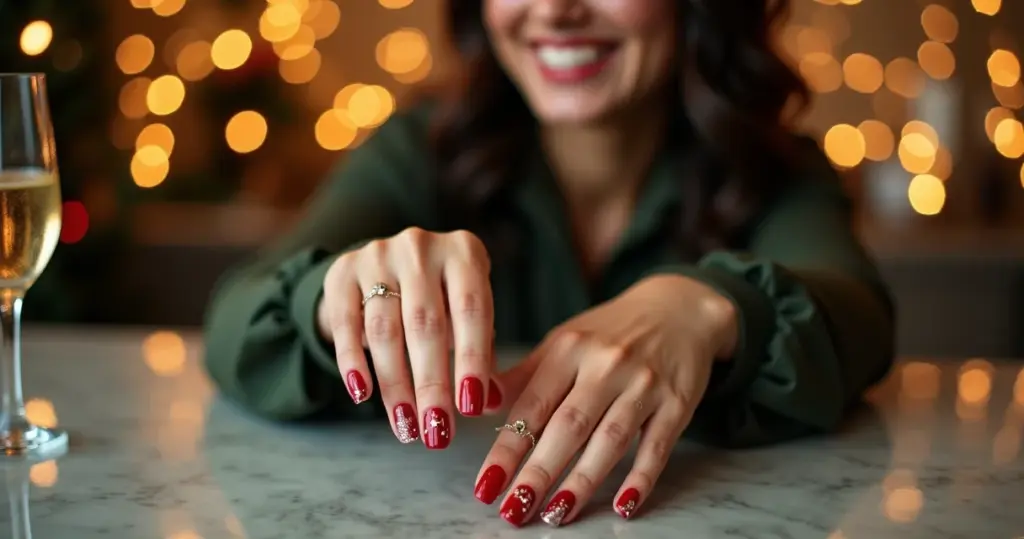 28 Ideias de Decoração de Unha para Natal e Ano Novo Que Vão Te Fazer Brilhar