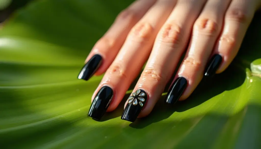 47 Ideias de Francesinha Unha de Gel Decorada Delicada Preta para Arrasar