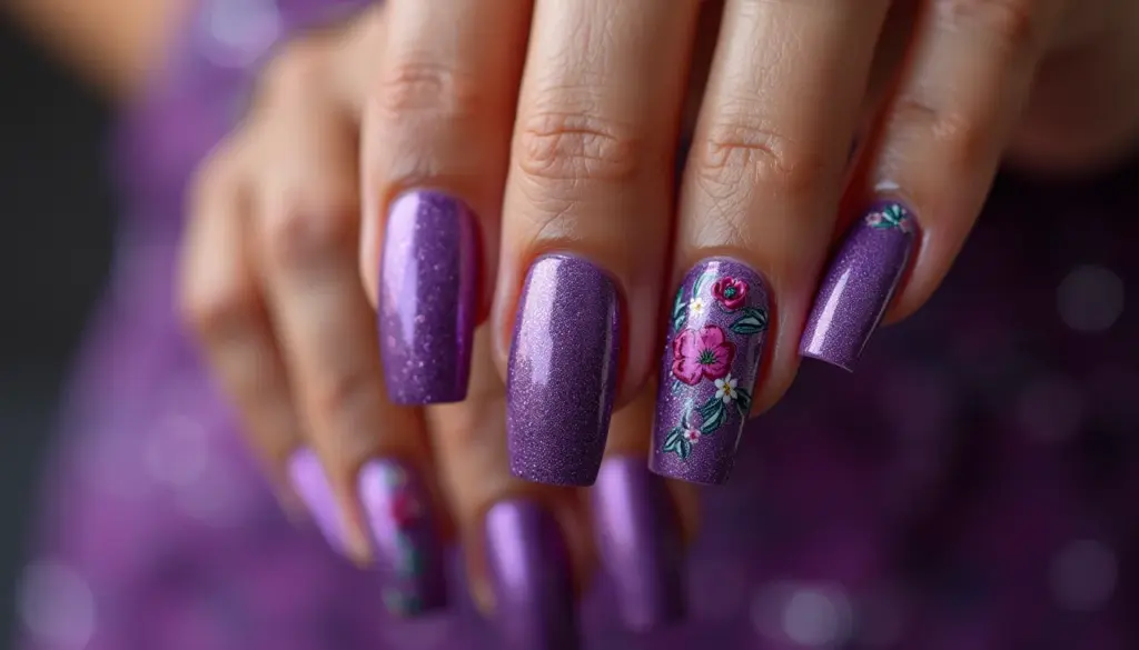 45 ideias de unha roxa que vão te inspirar a criar nail arts incríveis