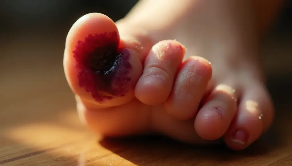 Mancha roxa na unha do pé: quando é só hematoma e quando virar médico