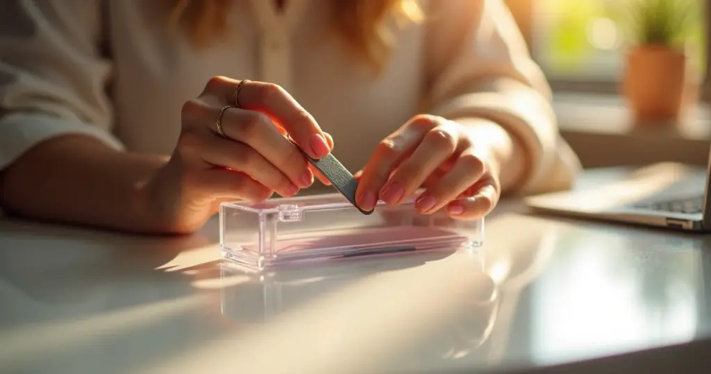 Porta lixa de unha: o detalhe que organiza sua bancada e dobra a vida útil