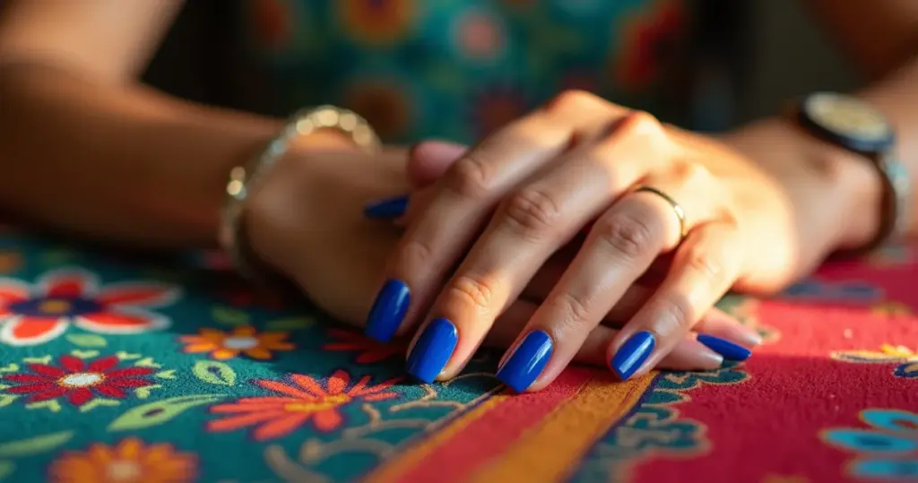 27 Ideias de Unha Almond Azul: Elegância Que Não Quebra no Seu Dia a Dia