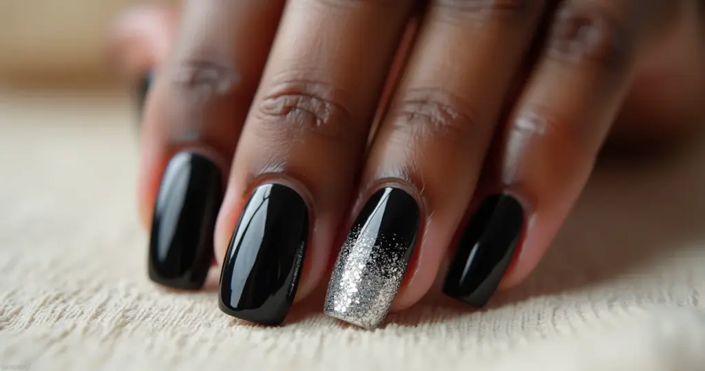 15 Ideias de Unha Bailarina Preta com Glitter para Você Arrasar em 2026