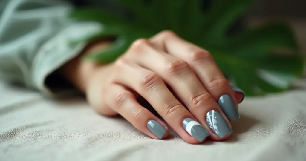 27 Ideias de Unha Cinza com Branco: Do Simples ao Sofisticado 27 Ideias de Unha Cinza com Branco: Do Simples ao Sofisticado