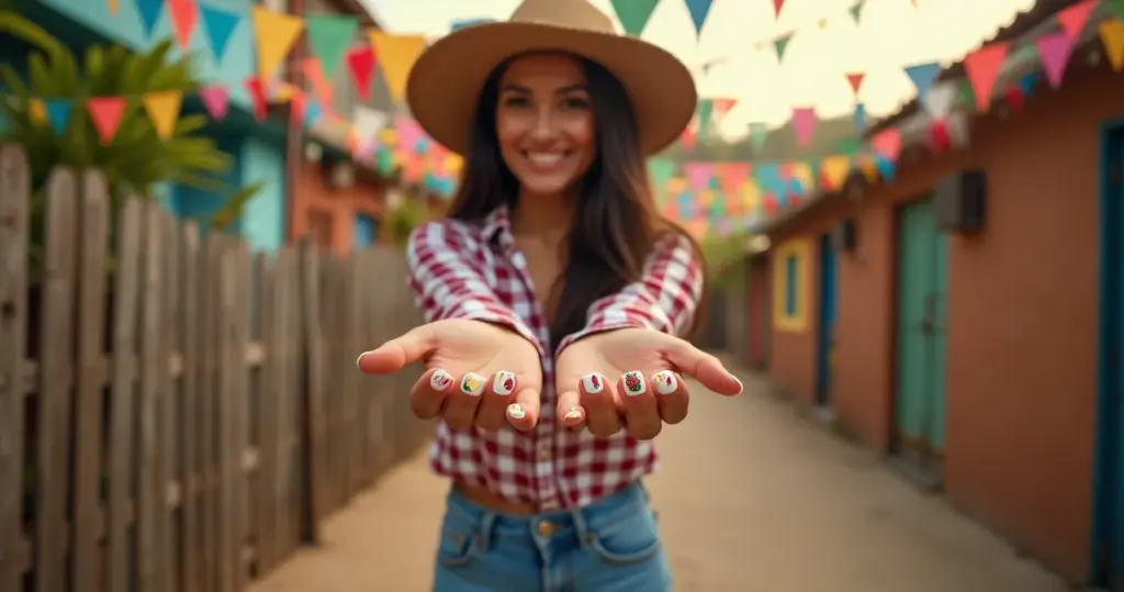 23 Ideias de Unha de Festa Junina para Fotos Perfeitas no Arraiá