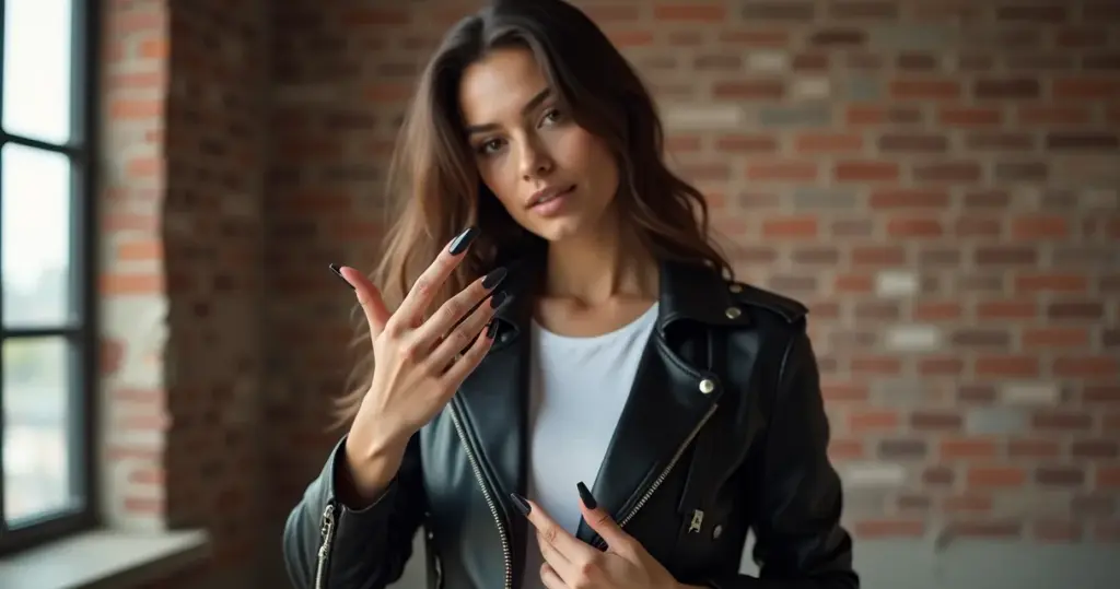 15 Ideias de Unha de Fibra de Vidro Preta: Elegância Que Não Quebra