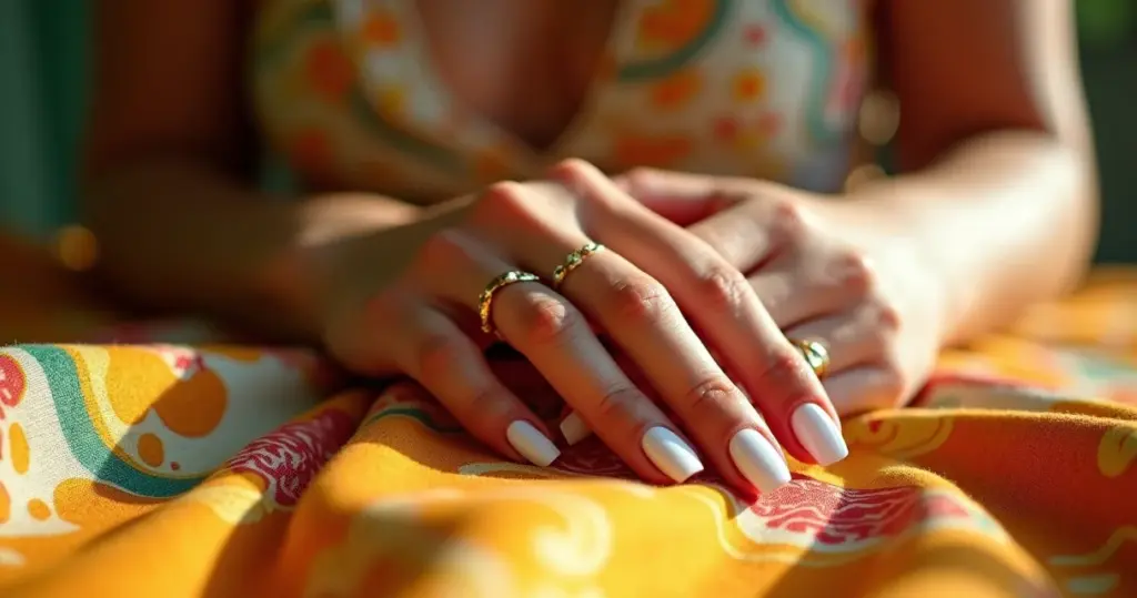 15 Ideias de Unha de Gel Branca com Dourado: Elegância que DURA 4 Semanas