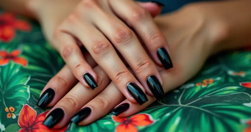 15 Ideias de Unha de Gel Quadrada Preta (e o Passo a Passo Que Dá Certo)