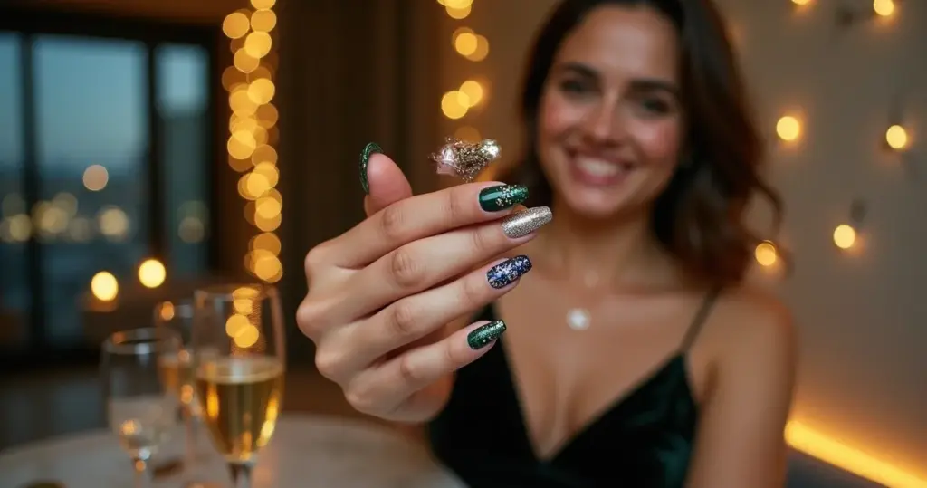 15 Ideias de Unha de Natal e Ano Novo que Duram nas Duas Festas