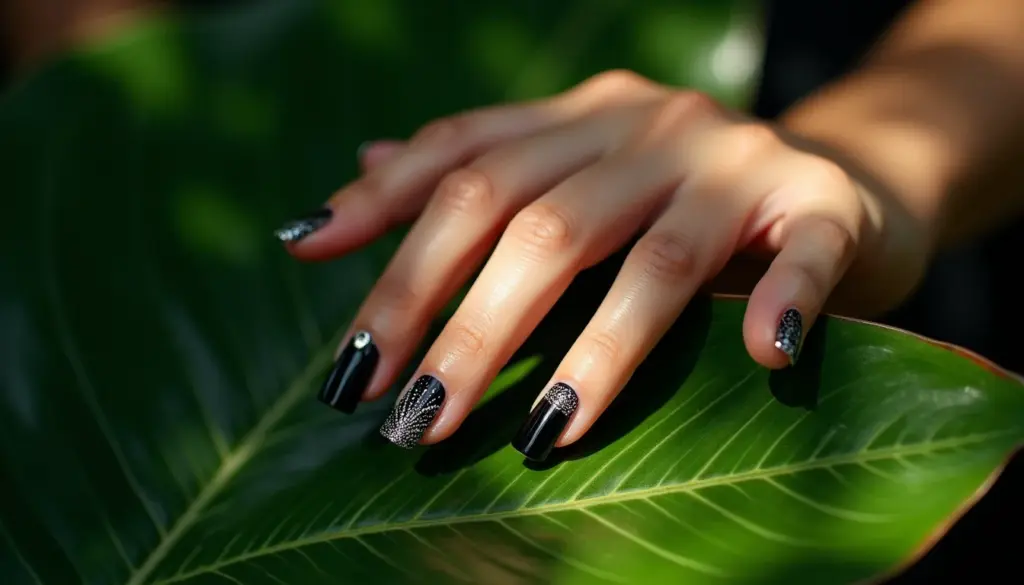 60 Ideias de Unha Decorada Preta e Branca para Sair do Óbvio