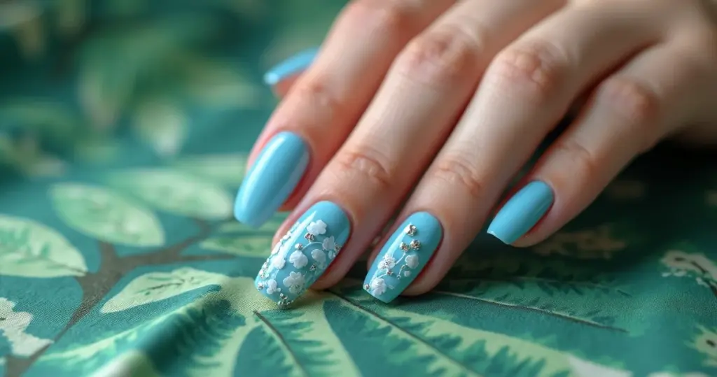 27 Ideias de Unha em Gel Decorada Azul Bebê Que Vão Virar Seu Cartão de Visita