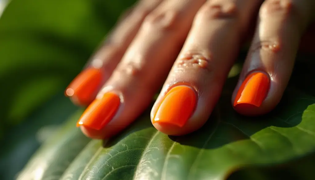 57 Ideias de Unha em Gel Laranja que Duram 3 Semanas