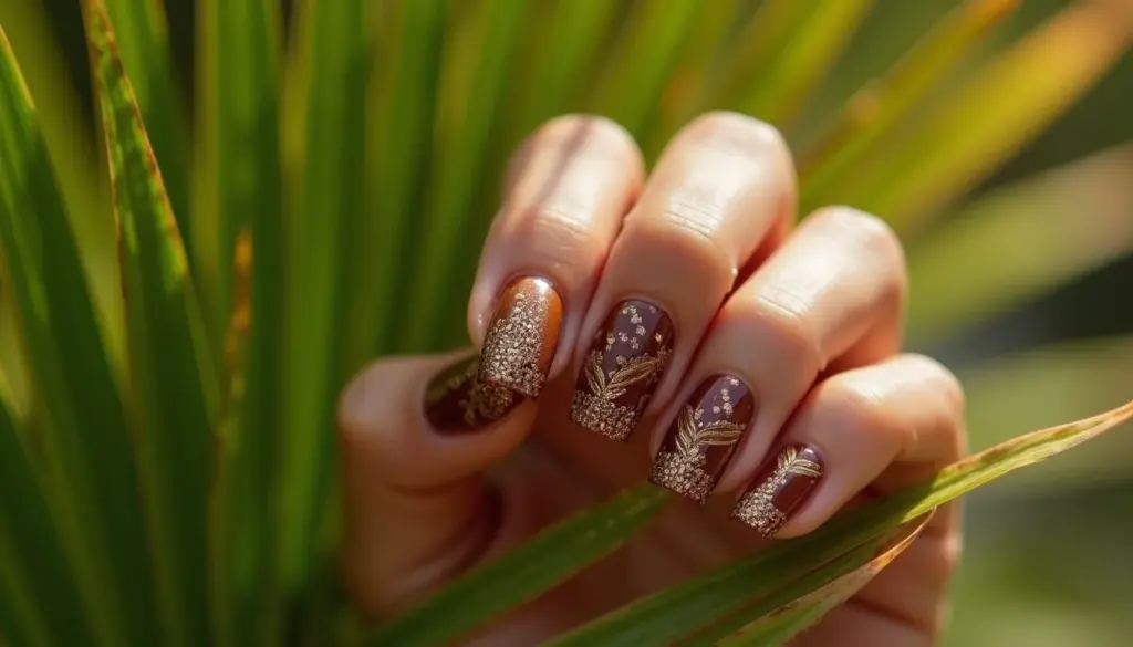 Unha em Gel Marrom Decorada: 35 Ideias que Provam que Ela é a Nova Preta