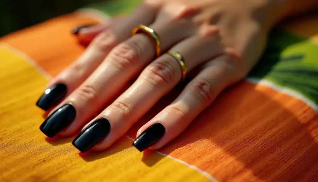 87 Unha em Gel Preta Simples: Ideias que Transformam seu Visual