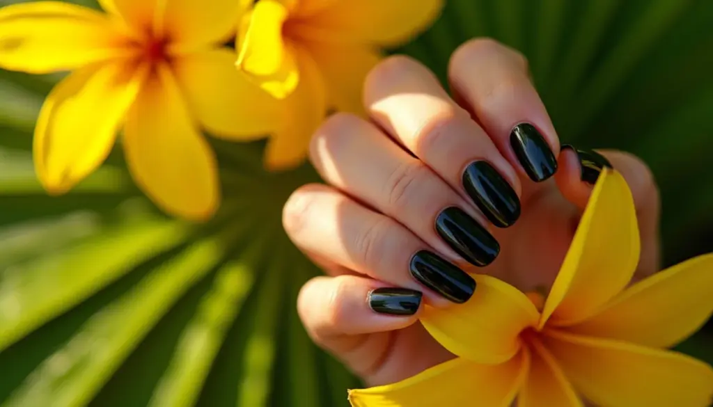 60 Ideias de Unha em Gel Redonda Preta para Arrasar em 2026