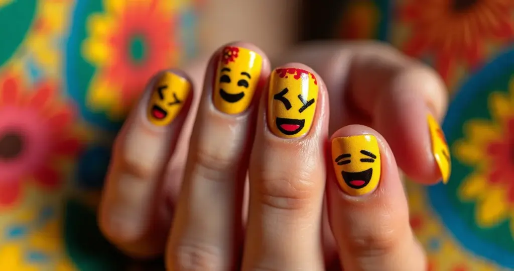 15 Ideias de Unha Emoji Que Transmitem Atitude (Não Só Cor)