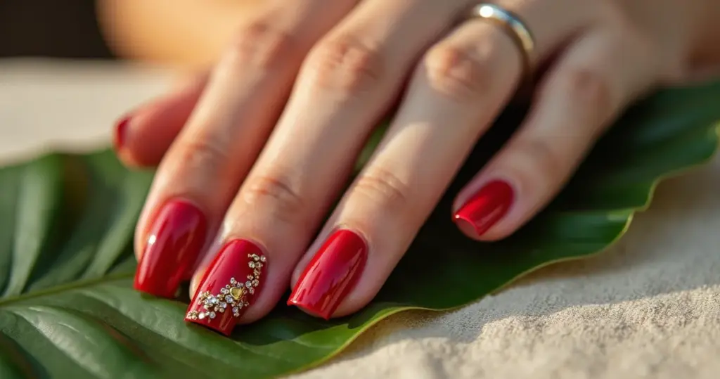 64 Ideias de Unha Gel Decorada Vermelha que Duram 21 Dias