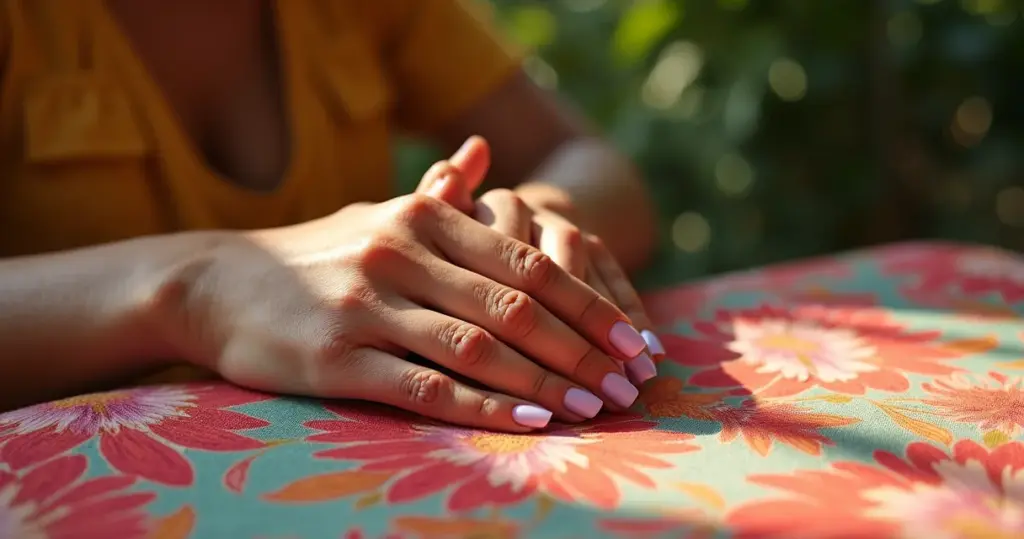 17 Ideias de Unha Lilas com Branco que São Quase Impossível Errar