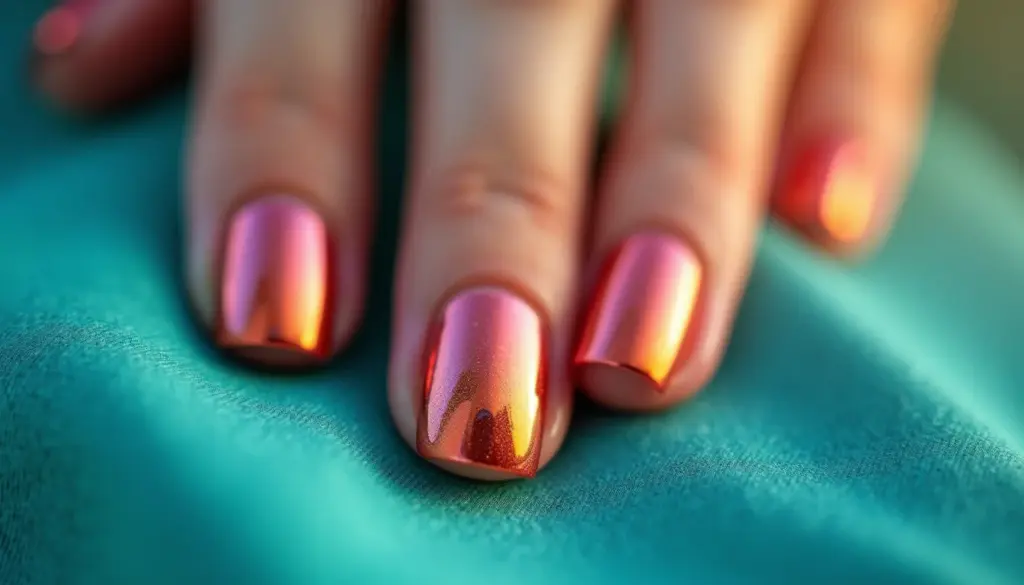 50 Ideias de Unha Metalizada com Pó que Duram 15 Dias