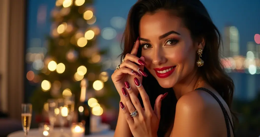 27 Ideias de Unha para o Natal e Ano Novo que Vão Te Fazer Brilhar