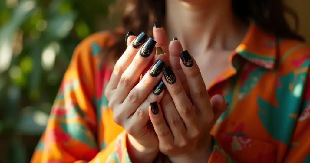 17 Ideias de Unha Preta Decorada: Do Minimalista ao Luxo Total