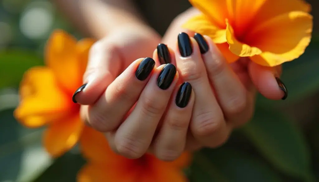 87 Ideias de Unha Preta Redonda Para Você se Inspirar