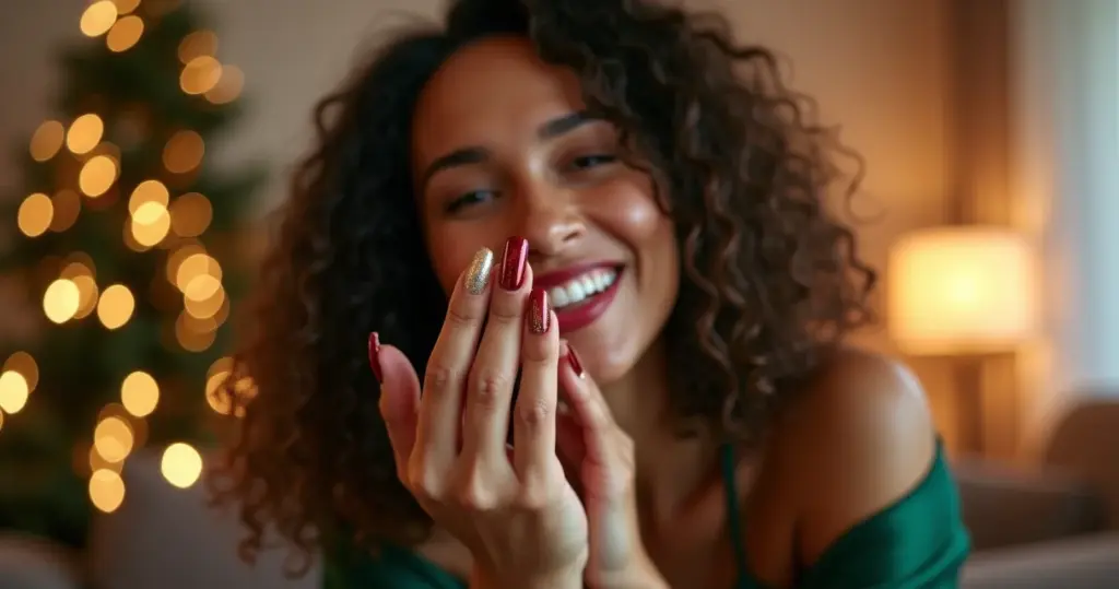 27 Ideias de Unha pro Natal e Ano Novo que Duram nas Duas Festas