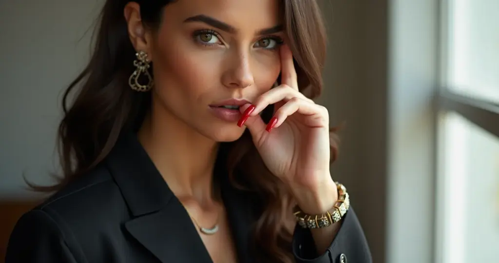 17 Ideias de Unha Quadrada Vermelha que Vão Mudar Seu Visual